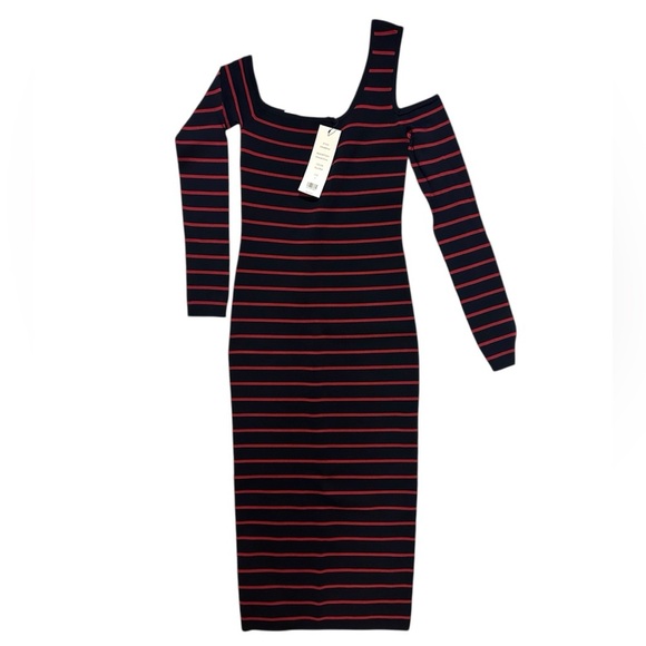 Veronica Beard Dresses & Skirts - NWT💕 Veronica Beard Navy Red Off Shoulder Bodycon Dress - Small